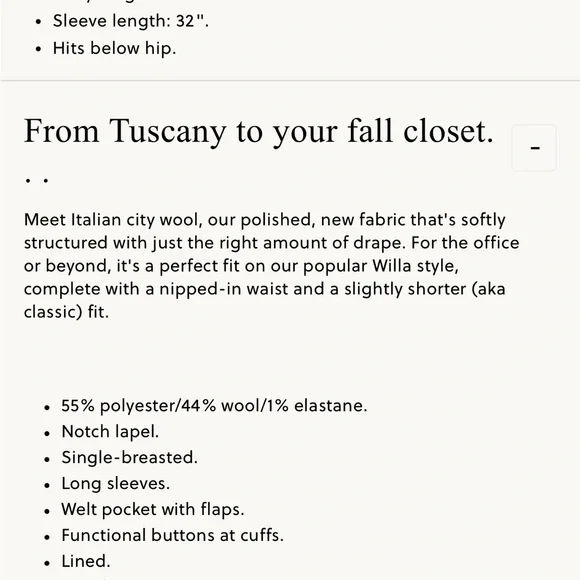 J.Crew Willa Tan Blazer NWT size 6 - Picture 6 of 6